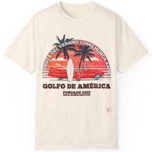 Golfo De América EST. 2025 Por El Gringo Rico Loco 🌊🦈🪸🦑 - Camiseta T-shirt Unisex Con Gráficos Vintage Desgastados