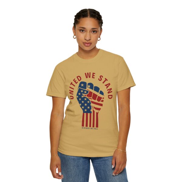 United We Stand USA Fist ✊ - Unisex Garment-Dyed T-shirt - Image 9