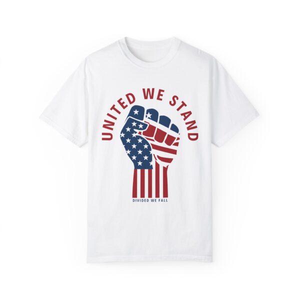 United We Stand USA Fist ✊ - Unisex Garment-Dyed T-shirt - Image 4