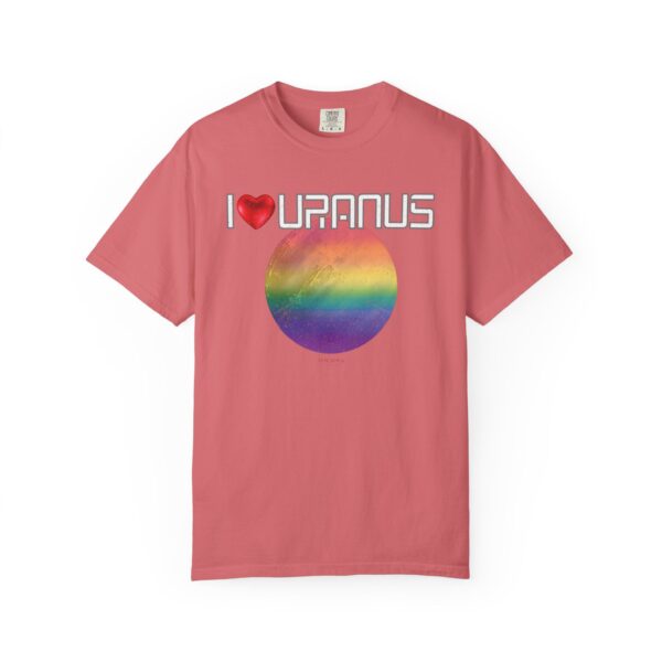 I LOVE URANUS 🌈🏳️‍🌈😂😁😹 Funny Unisex T-Shirt - Vintage Distressed Look & Feel - Soft Cotton, Space Pun Graphic Tee 🚀😂Comfort Colors 1717 - Super Soft Premium Medium Weight Fabric Unisex Garment-Dyed T-shirt - Image 9