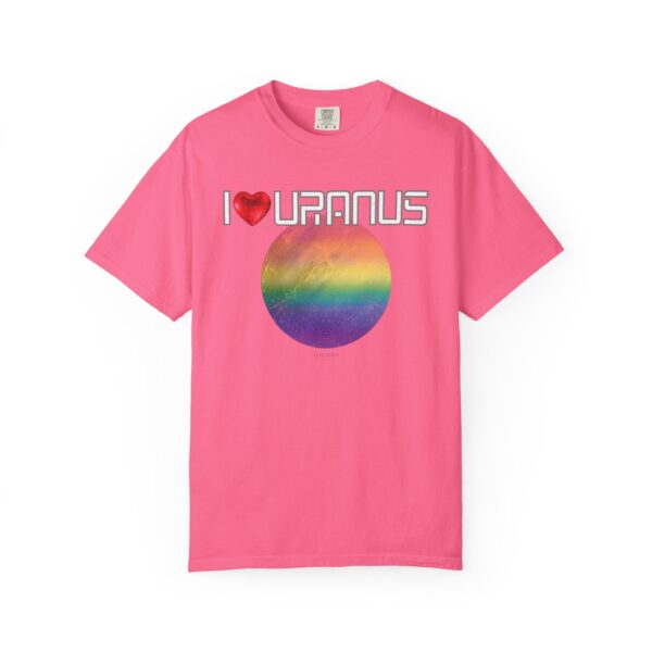 I LOVE URANUS 🌈🏳️‍🌈😂😁😹 Funny Unisex T-Shirt - Vintage Distressed Look & Feel - Soft Cotton, Space Pun Graphic Tee 🚀😂Comfort Colors 1717 - Super Soft Premium Medium Weight Fabric Unisex Garment-Dyed T-shirt - Image 8
