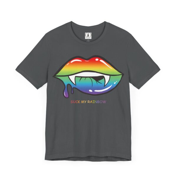 Suck My Rainbow - Pride Vampire Lips- Unisex Jersey Short Sleeve Tee - Image 4