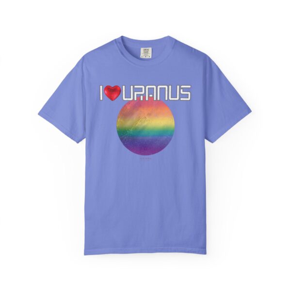 I LOVE URANUS 🌈🏳️‍🌈😂😁😹 Funny Unisex T-Shirt - Vintage Distressed Look & Feel - Soft Cotton, Space Pun Graphic Tee 🚀😂Comfort Colors 1717 - Super Soft Premium Medium Weight Fabric Unisex Garment-Dyed T-shirt - Image 6