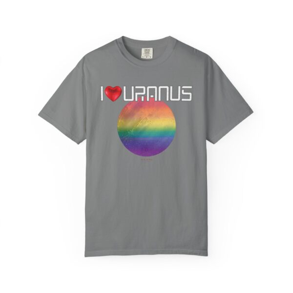 I LOVE URANUS 🌈🏳️‍🌈😂😁😹 Funny Unisex T-Shirt - Vintage Distressed Look & Feel - Soft Cotton, Space Pun Graphic Tee 🚀😂Comfort Colors 1717 - Super Soft Premium Medium Weight Fabric Unisex Garment-Dyed T-shirt - Image 4