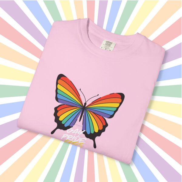 Rainbow Butterfly Gay Pride 2025 Premium Tee 🦋🏳️‍🌈✨ Unisex Garment-Dyed T-shirt Printed On Super Soft Comfort Colors 1717 Tee - Image 2