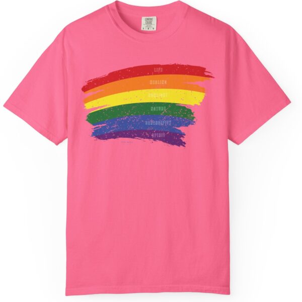 Rainbow Pride Colors Meanings Paint Stroke Premium Tee 🌈❤️🧡💛💚💙💜✨ - Unisex Garment-Dyed T-shirt Distressed Look and Vintage Feel on Super Soft Comfort Colors 1717 - Image 23