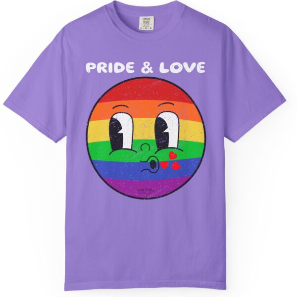 Kissy Face Pride & Love 💖🌈 Premium Unisex T-Shirt! 😘✨ Distressed look and Feel - Unisex Garment-Dyed T-shirt Comfort Colors 1717