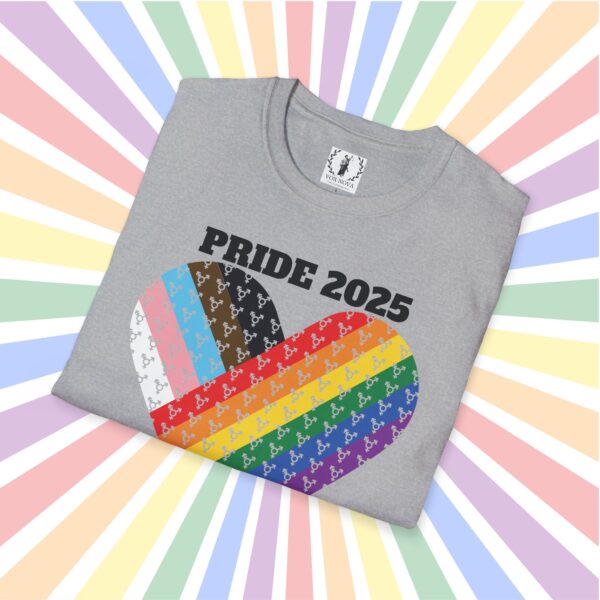 Progress Pride 2025 Heart Flag Inclusive Premium Tee 🏳️‍🌈❤️‍🔥- Heart Transgender & LGBTQ+ & Marginalized With trans-male-female sign Unisex Softstyle T-Shirt - Image 12
