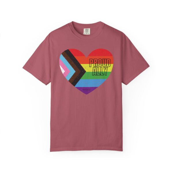 Progress Pride Flag Heart Proud Ally Premium Tee 💖🏳️‍🌈🤝- Unisex Garment-Dyed T-shirt Comfort Color 1717 - Image 16