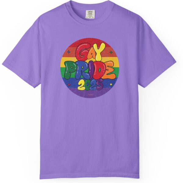 Gay Pride 2025 Bubble Font Premium T-Shirt 🎉🏳️‍🌈 - Unisex Garment-Dyed T-shirt Printed On Comfort Colors 1717 Tee - Image 17