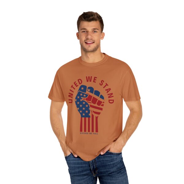 United We Stand USA Fist ✊ - Unisex Garment-Dyed T-shirt - Image 5