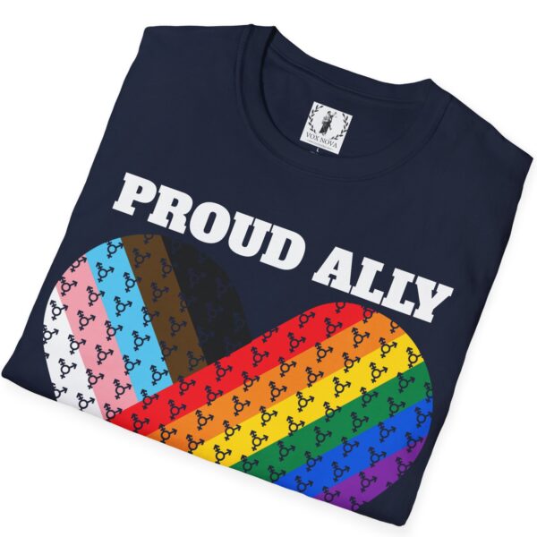 Proud Ally Progress Pride Heart Flag Inclusive Premium Tee 🏳️‍🌈❤️‍🔥- Heart Transgender & LGBTQ+ & Marginalized With trans-male-female sign Unisex Softstyle T-Shirt - Image 20