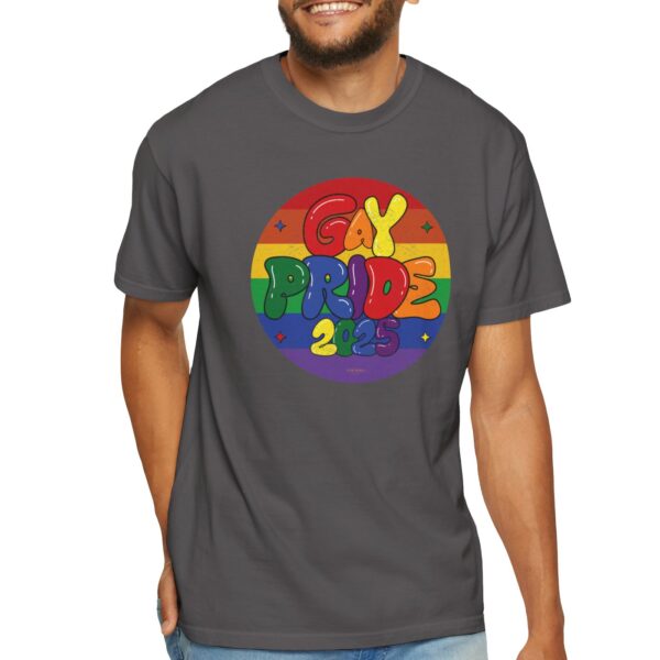 Gay Pride 2025 Bubble Font Premium T-Shirt 🎉🏳️‍🌈 - Unisex Garment-Dyed T-shirt Printed On Comfort Colors 1717 Tee - Image 16
