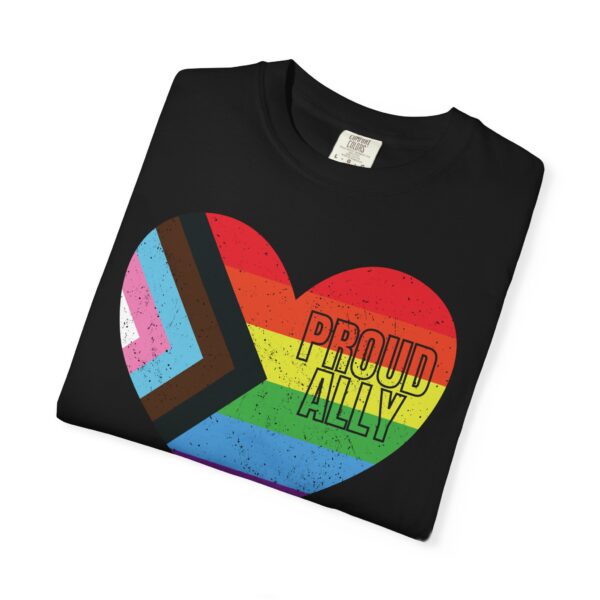 Progress Pride Flag Heart Proud Ally Premium Tee 💖🏳️‍🌈🤝- Unisex Garment-Dyed T-shirt Comfort Color 1717 - Image 12