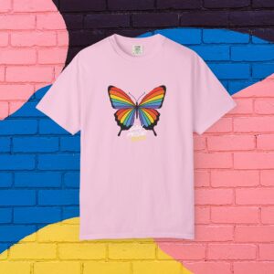 Rainbow Butterfly Gay Pride 2025 Premium Tee 🦋🏳️‍🌈✨ Unisex Garment-Dyed T-shirt Printed On Super Soft Comfort Colors 1717 Tee