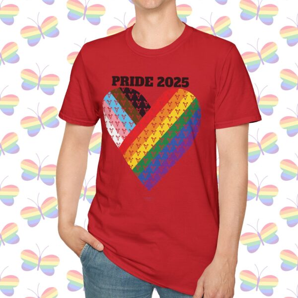 Progress Pride 2025 Heart Flag Inclusive Premium Tee 🏳️‍🌈❤️‍🔥- Heart Transgender & LGBTQ+ & Marginalized With trans-male-female sign Unisex Softstyle T-Shirt - Image 27
