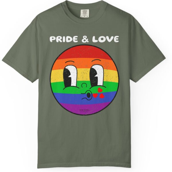 Kissy Face Pride & Love 💖🌈 Premium Unisex T-Shirt! 😘✨ Distressed look and Feel - Unisex Garment-Dyed T-shirt Comfort Colors 1717 - Image 11