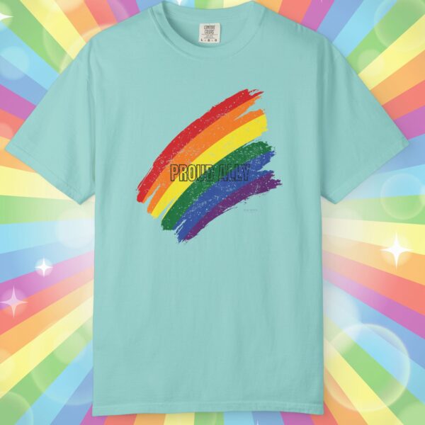 Paint Stroke Rainbow PROUD ALLY Premium Tee 🌈❤️🧡💛💚💙💜✨ - Unisex Garment-Dyed T-shirt Distressed Look and Vintage Feel on Super Soft Comfort Colors 1717 - Image 13