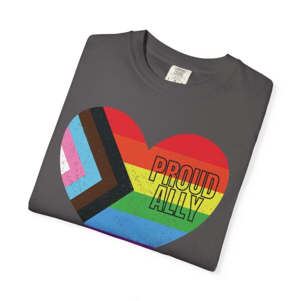 Progress Pride Flag Heart Proud Ally Premium Tee 💖🏳️‍🌈🤝- Unisex Garment-Dyed T-shirt Comfort Color 1717 - Image 10