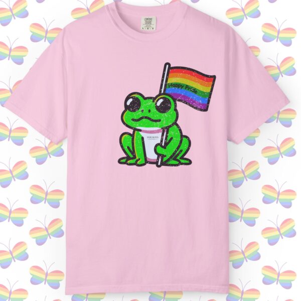 Cute Happy Pride Frog 🐸🏳️‍🌈 Distressed Retro Premium Tee 💖 - Unisex Garment-Dyed T-shirt Vintage Look And Feel Printed On Super Soft Comfy Comfort Colors 1717 Tee - Image 13