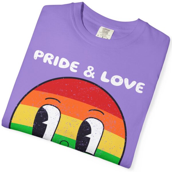 Kissy Face Pride & Love 💖🌈 Premium Unisex T-Shirt! 😘✨ Distressed look and Feel - Unisex Garment-Dyed T-shirt Comfort Colors 1717 - Image 3