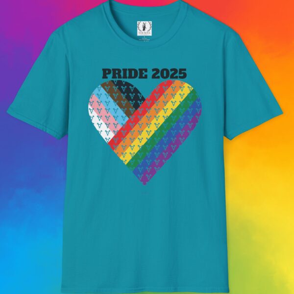 Progress Pride 2025 Heart Flag Inclusive Premium Tee 🏳️‍🌈❤️‍🔥- Heart Transgender & LGBTQ+ & Marginalized With trans-male-female sign Unisex Softstyle T-Shirt - Image 20