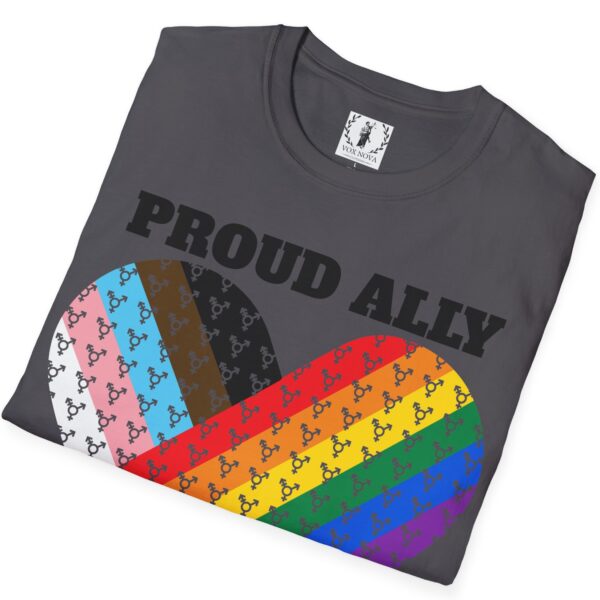 Proud Ally Progress Pride Heart Flag Inclusive Premium Tee 🏳️‍🌈❤️‍🔥- Heart Transgender & LGBTQ+ & Marginalized With trans-male-female sign Unisex Softstyle T-Shirt - Image 18