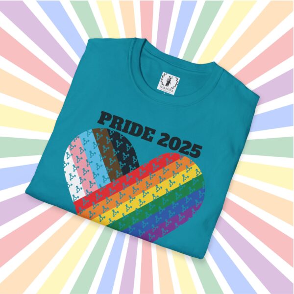 Progress Pride 2025 Heart Flag Inclusive Premium Tee 🏳️‍🌈❤️‍🔥- Heart Transgender & LGBTQ+ & Marginalized With trans-male-female sign Unisex Softstyle T-Shirt - Image 21