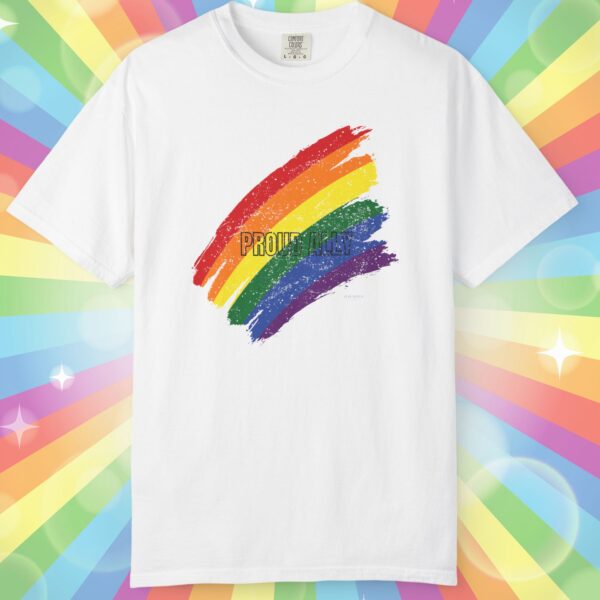Paint Stroke Rainbow PROUD ALLY Premium Tee 🌈❤️🧡💛💚💙💜✨ - Unisex Garment-Dyed T-shirt Distressed Look and Vintage Feel on Super Soft Comfort Colors 1717 - Image 7