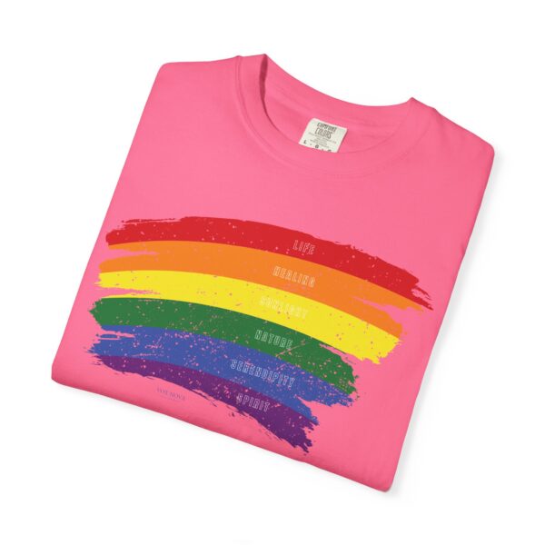 Rainbow Pride Colors Meanings Paint Stroke Premium Tee 🌈❤️🧡💛💚💙💜✨ - Unisex Garment-Dyed T-shirt Distressed Look and Vintage Feel on Super Soft Comfort Colors 1717 - Image 24
