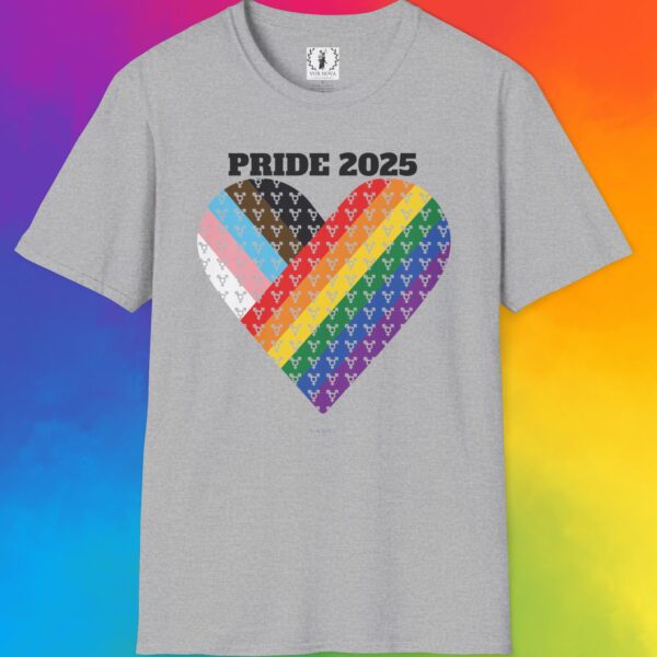 Progress Pride 2025 Heart Flag Inclusive Premium Tee 🏳️‍🌈❤️‍🔥- Heart Transgender & LGBTQ+ & Marginalized With trans-male-female sign Unisex Softstyle T-Shirt - Image 11