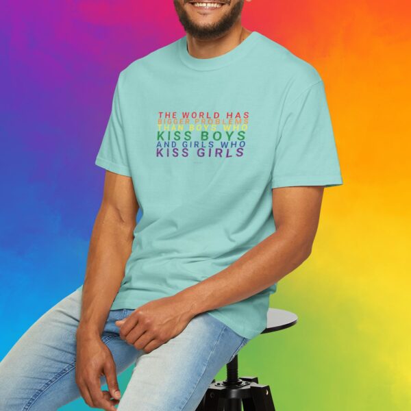 The World Has Bigger Problems Premium Tee 🏳️‍🌈❤️🧡💛💚💙💜 - Unisex Garment-Dyed T-shirt Vintage Look and Feel Comfort Colors 1717 - Image 11