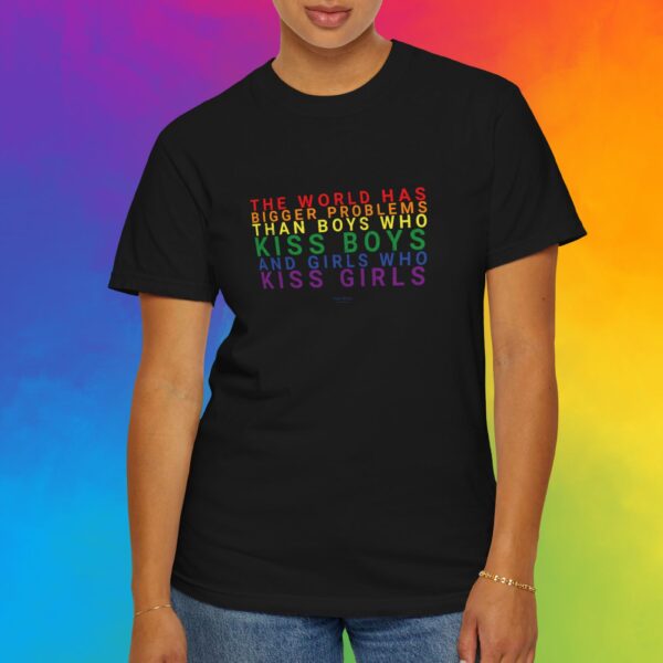 The World Has Bigger Problems Premium Tee 🏳️‍🌈❤️🧡💛💚💙💜 - Unisex Garment-Dyed T-shirt Vintage Look and Feel Comfort Colors 1717 - Image 4