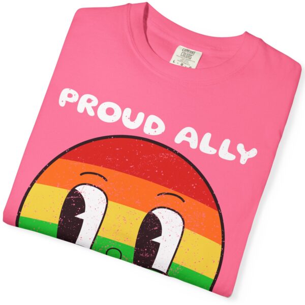 Kissy Face Proud Ally 💖🌈 Premium Unisex T-Shirt! 😘✨ Distressed look and Feel - Unisex Garment-Dyed T-shirt Comfort Colors 1717 - Image 24