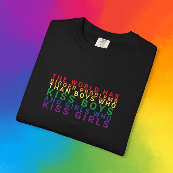 The World Has Bigger Problems Premium Tee 🏳️‍🌈❤️🧡💛💚💙💜 - Unisex Garment-Dyed T-shirt Vintage Look and Feel Comfort Colors 1717 - Image 3