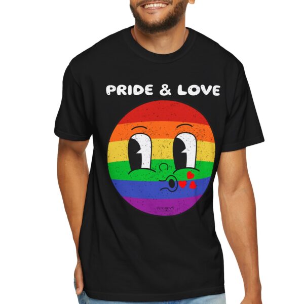 Kissy Face Pride & Love 💖🌈 Premium Unisex T-Shirt! 😘✨ Distressed look and Feel - Unisex Garment-Dyed T-shirt Comfort Colors 1717 - Image 21