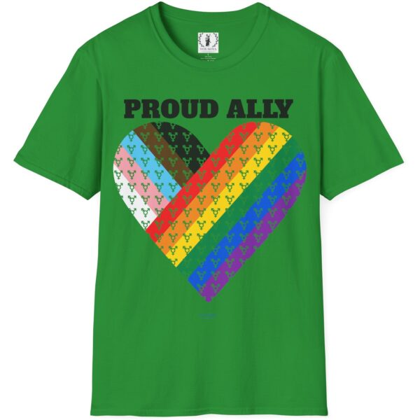 Proud Ally Progress Pride Heart Flag Inclusive Premium Tee 🏳️‍🌈❤️‍🔥- Heart Transgender & LGBTQ+ & Marginalized With trans-male-female sign Unisex Softstyle T-Shirt - Image 11