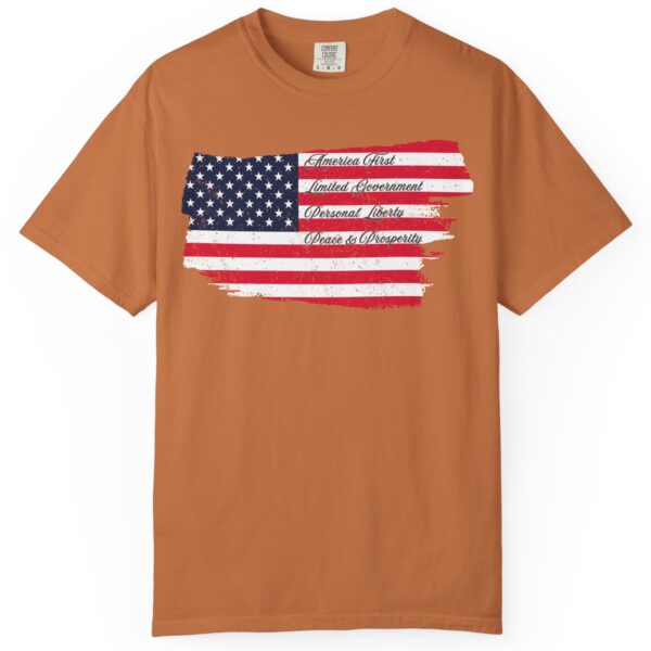 America First Limited Government Personal Liberty  Peace & Prosperity☮️🗽- Distressed Look and Feel Design Unisex Garment-Dyed T-shirt Statement Premium Comfort Colors 1717 Tee - Image 10