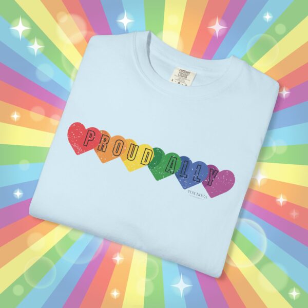 PROUD ALLY Premium Tee 🌈❤️🧡💛💚💙💜 Distressed Retro Look & Feel - Unisex Garment-Dyed T-shirt - Image 19