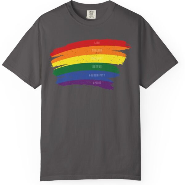 Rainbow Pride Colors Meanings Paint Stroke Premium Tee 🌈❤️🧡💛💚💙💜✨ - Unisex Garment-Dyed T-shirt Distressed Look and Vintage Feel on Super Soft Comfort Colors 1717 - Image 20