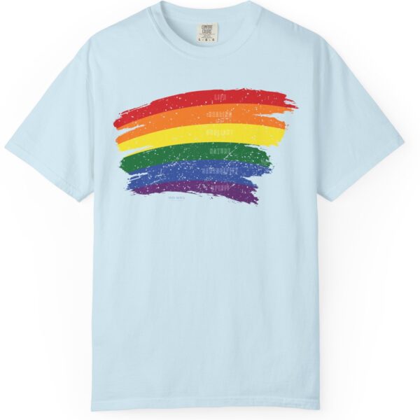 Rainbow Pride Colors Meanings Paint Stroke Premium Tee 🌈❤️🧡💛💚💙💜✨ - Unisex Garment-Dyed T-shirt Distressed Look and Vintage Feel on Super Soft Comfort Colors 1717 - Image 15
