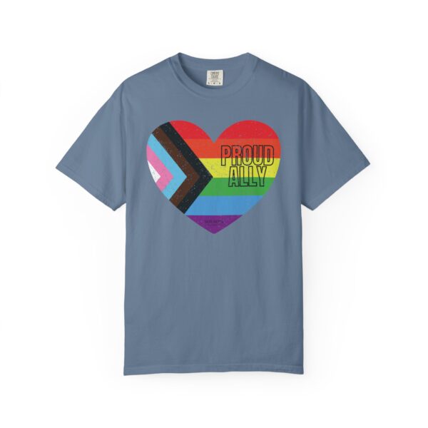 Progress Pride Flag Heart Proud Ally Premium Tee 💖🏳️‍🌈🤝- Unisex Garment-Dyed T-shirt Comfort Color 1717 - Image 7