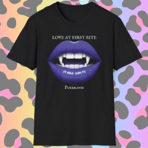Love At First Bite Pureblood Vampire Lips Statement Tee🧛‍♀️🩸- Premium Gildan 6400 Softstyle Unisex