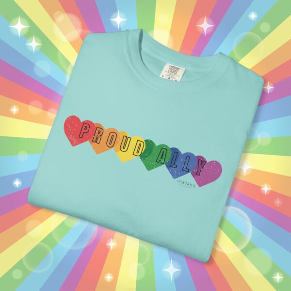 PROUD ALLY Premium Tee 🌈❤️🧡💛💚💙💜 Distressed Retro Look & Feel - Unisex Garment-Dyed T-shirt - Image 14