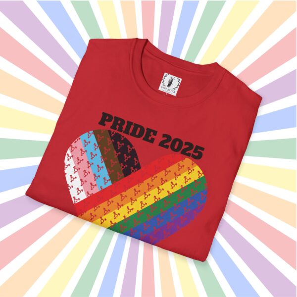 Progress Pride 2025 Heart Flag Inclusive Premium Tee 🏳️‍🌈❤️‍🔥- Heart Transgender & LGBTQ+ & Marginalized With trans-male-female sign Unisex Softstyle T-Shirt - Image 25