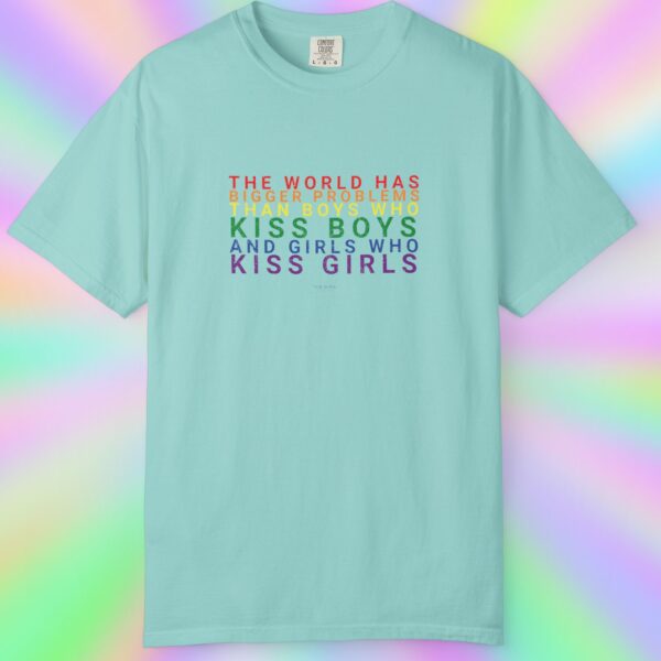 The World Has Bigger Problems Premium Tee 🏳️‍🌈❤️🧡💛💚💙💜 - Unisex Garment-Dyed T-shirt Vintage Look and Feel Comfort Colors 1717 - Image 7