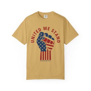 United We Stand USA Fist ✊ - Unisex Garment-Dyed T-shirt