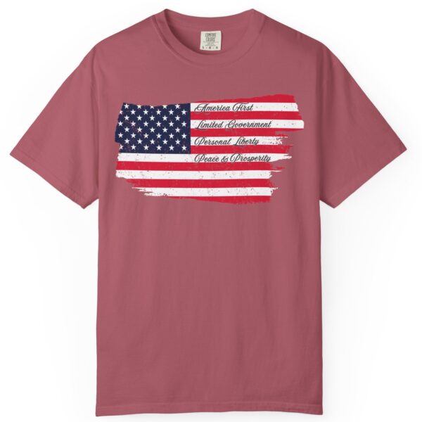 America First Limited Government Personal Liberty  Peace & Prosperity☮️🗽- Distressed Look and Feel Design Unisex Garment-Dyed T-shirt Statement Premium Comfort Colors 1717 Tee - Image 18