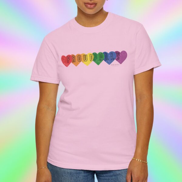 PROUD ALLY Premium Tee 🌈❤️🧡💛💚💙💜 Distressed Retro Look & Feel - Unisex Garment-Dyed T-shirt - Image 34