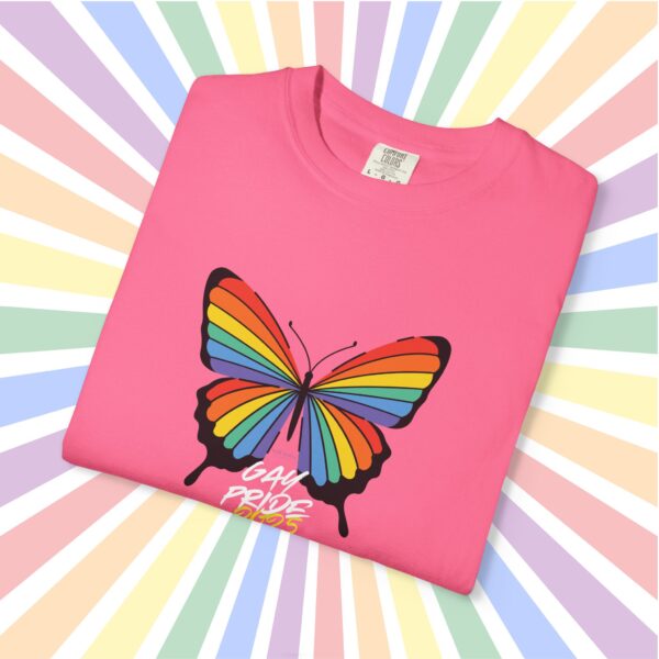 Rainbow Butterfly Gay Pride 2025 Premium Tee 🦋🏳️‍🌈✨ Unisex Garment-Dyed T-shirt Printed On Super Soft Comfort Colors 1717 Tee - Image 25